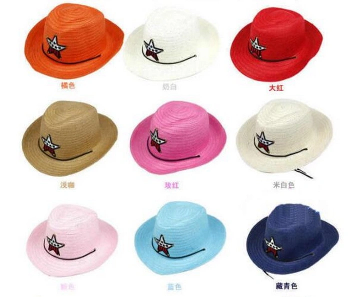 Five-Pointed Star Children Sunshade Straw Hat